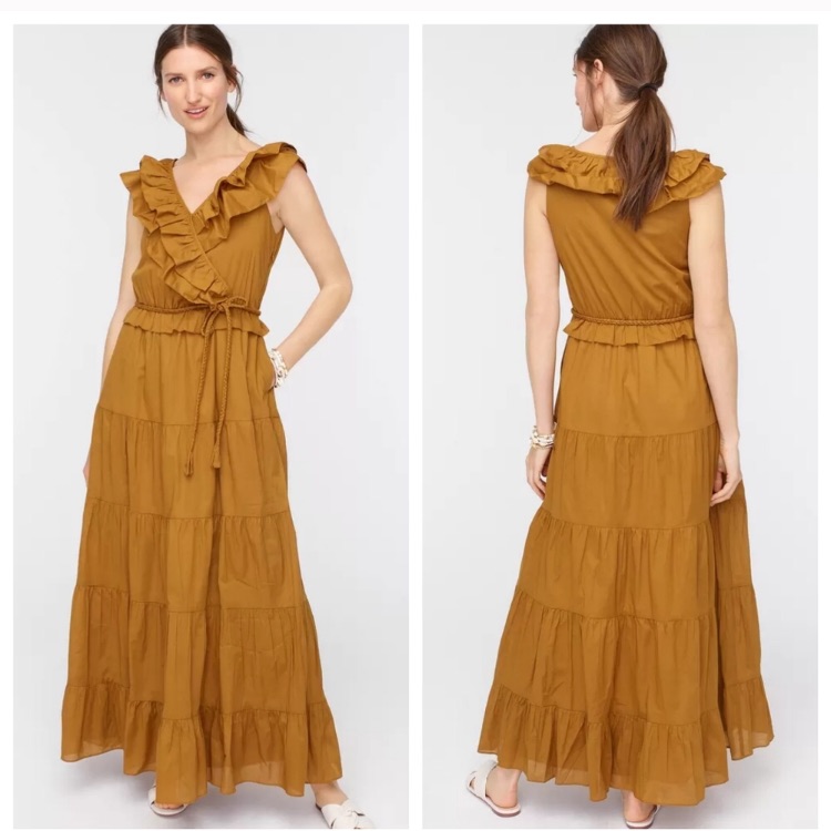 Nwt J Crew Ruffle Front Maxi